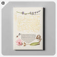 アートパネル-Hyssop, Insect, and Cuckoo Flower from Mira Calligraphiae Monumenta
 - 書道のお手本 Canvas.