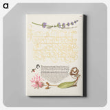 アートパネル-Hyssop, Insect, and Cuckoo Flower from Mira Calligraphiae Monumenta
 - 書道のお手本 Canvas.