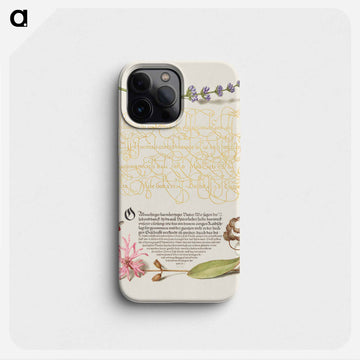 Hyssop, Insect, and Cuckoo Flower from Mira Calligraphiae Monumenta
 - 書道のお手本 Phone Case.