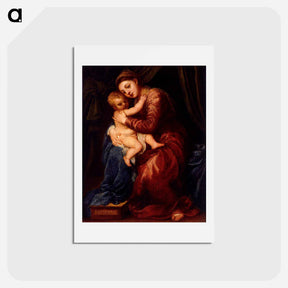 アートポストカード-Virgin and Child - ティツィアーノ ヴェチェッリオ Postcard.
