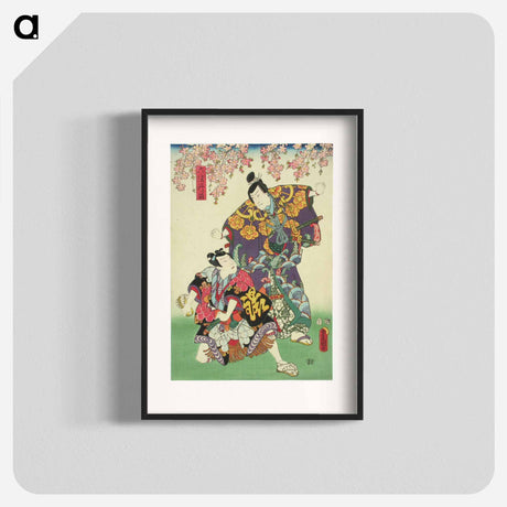 アートポスター-Tanzen roppo-kohtaus shosagoto-näytelmässä
 - 歌川 国貞 Poster.