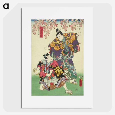 アートポスター-Tanzen roppo-kohtaus shosagoto-näytelmässä
 - 歌川 国貞 Poster.