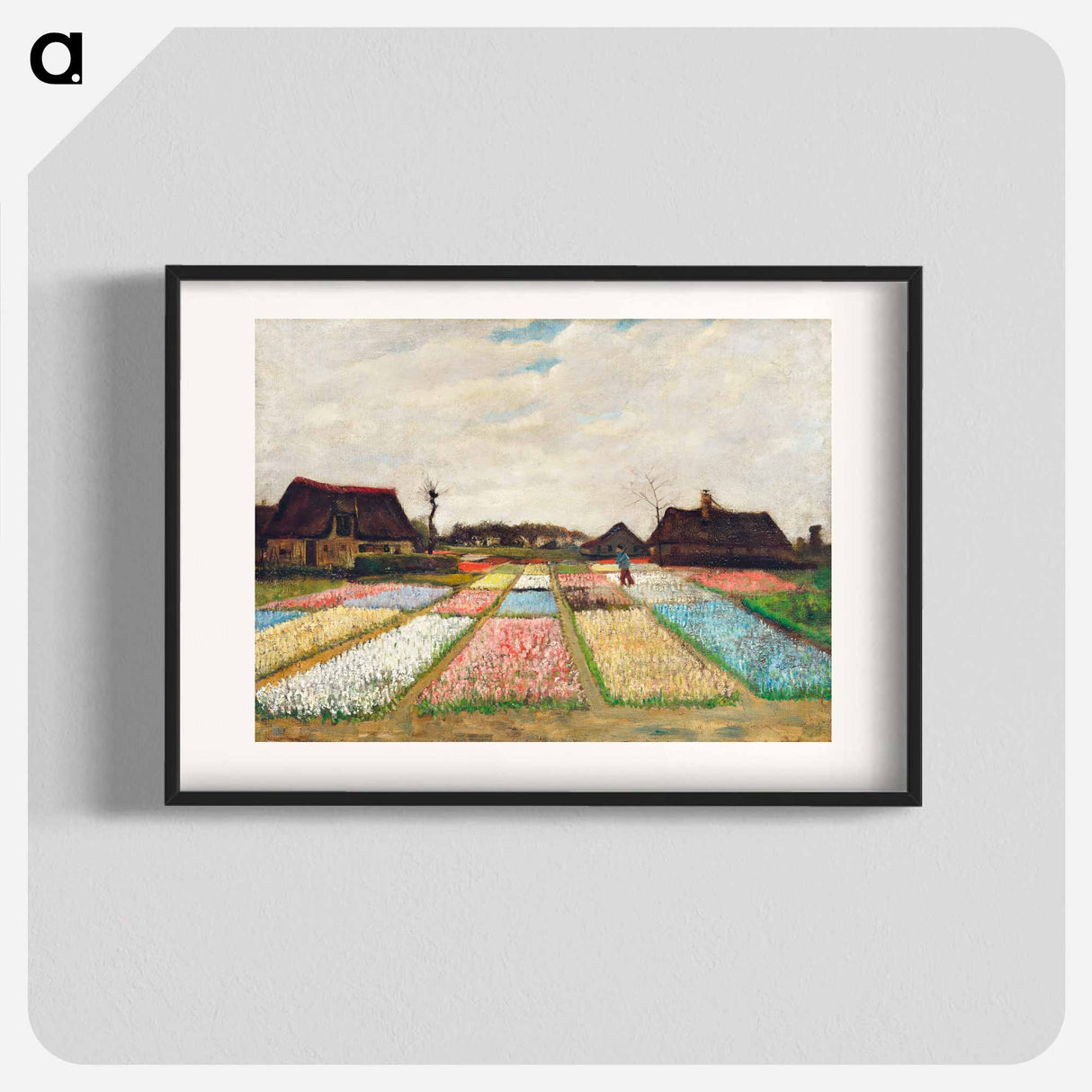 Flower Beds in Holland - フィンセント ファン ゴッホ Poster.