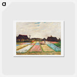 アートポストカード-Flower Beds in Holland - フィンセント ファン ゴッホ Postcard.