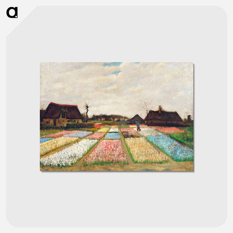 アートポストカード-Flower Beds in Holland - フィンセント ファン ゴッホ Postcard.