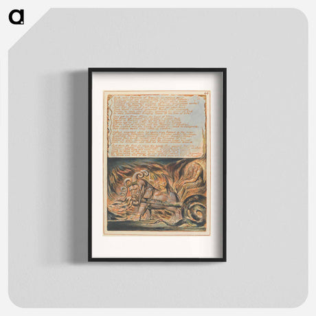 アートポスター-Jerusalem, Plate 46, "Bath, mild Physician" - ウィリアム ブレイク Poster.