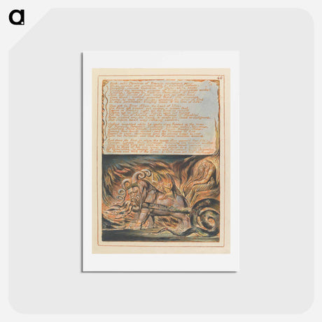 アートポストカード-Jerusalem, Plate 46, "Bath, mild Physician" - ウィリアム ブレイク Postcard.