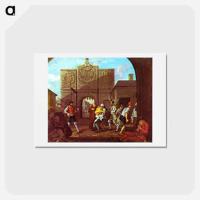 アートポストカード-The Roast Beef of Old England - ウィリアム ホガース Postcard.