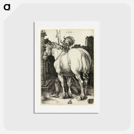 アートポストカード-The Large Horse - アルブレヒト デューラー Postcard.