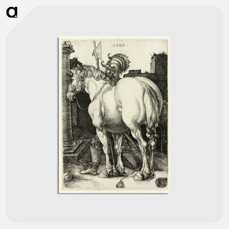 アートポストカード-The Large Horse - アルブレヒト デューラー Postcard.