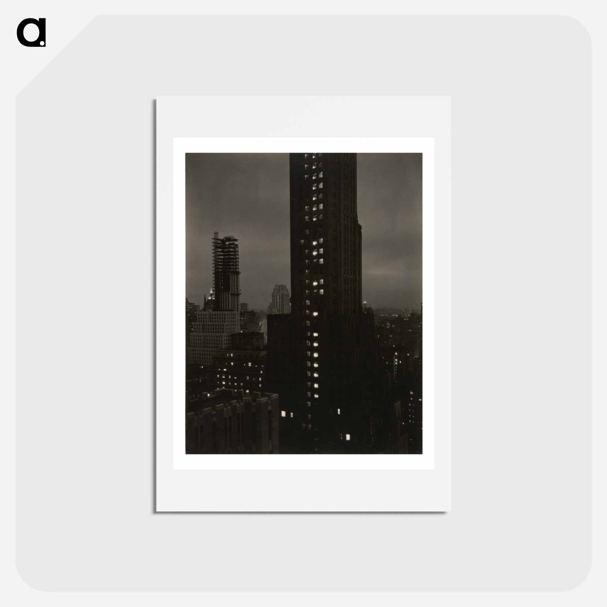 アートポストカード-From My Window at the Shelton, North - アルフレッド スティーグリッツ Postcard.
