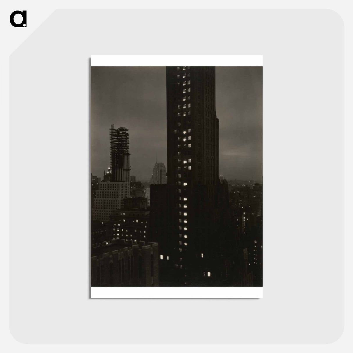 アートポストカード-From My Window at the Shelton, North - アルフレッド スティーグリッツ Postcard.