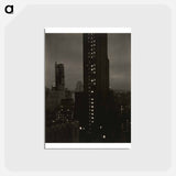 アートポストカード-From My Window at the Shelton, North - アルフレッド スティーグリッツ Postcard.