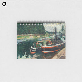 アートメモ帳-Barges at Pontoise - カミーユ ピサロ Memo.