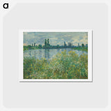 Banks of the Seine, Vétheuil - クロード モネ Postcard.