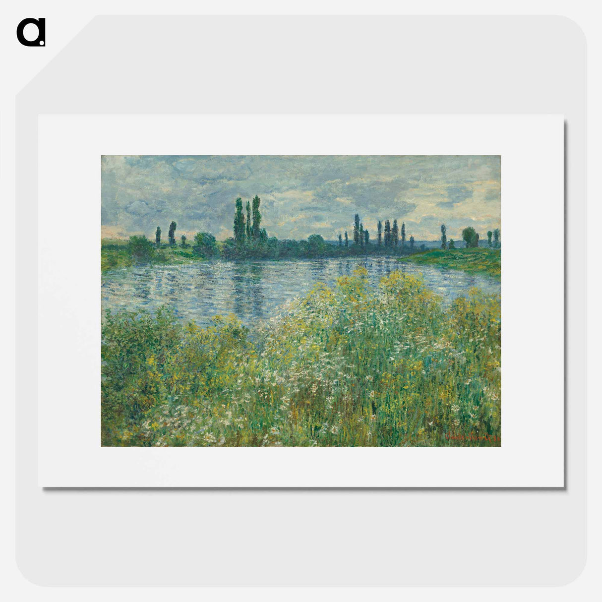 Banks of the Seine, Vétheuil - クロード モネ Poster.