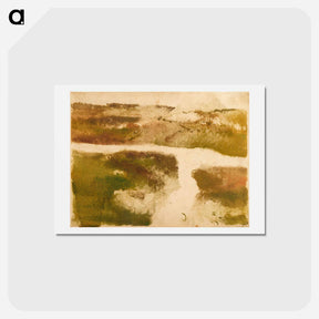 アートポストカード-Mountain Landscape - エドガー ドガ Postcard.