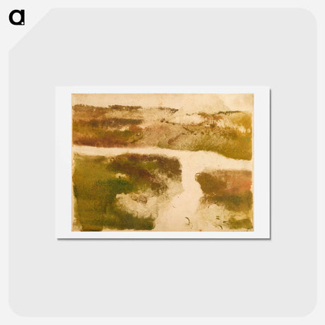 アートポストカード-Mountain Landscape - エドガー ドガ Postcard.