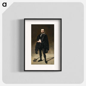アートポスター-The Tragic Actor (Rouvière as Hamlet) - エドゥアール マネ Poster.