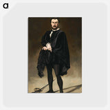 アートポストカード-The Tragic Actor (Rouvière as Hamlet) - エドゥアール マネ Postcard.