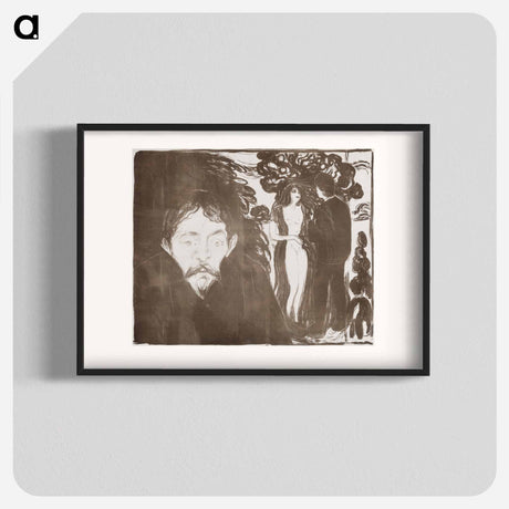 アートポスター-Jealousy - エドヴァルド ムンク Poster.