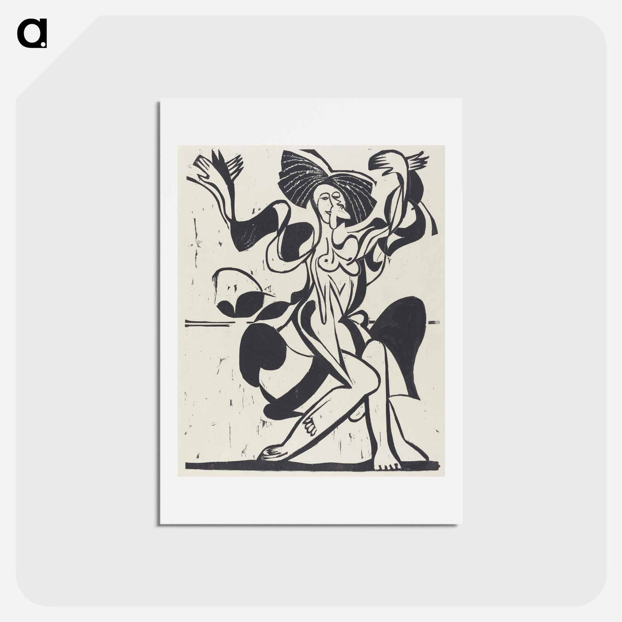 アートポストカード-Mary Wigman's Dance - エルンスト ルートヴィヒ キルヒナー Postcard.