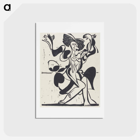 アートポストカード-Mary Wigman's Dance - エルンスト ルートヴィヒ キルヒナー Postcard.