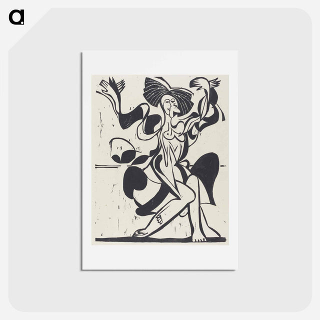 アートポストカード-Mary Wigman's Dance - エルンスト ルートヴィヒ キルヒナー Postcard.