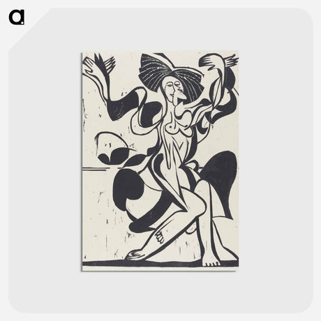 アートポストカード-Mary Wigman's Dance - エルンスト ルートヴィヒ キルヒナー Postcard.