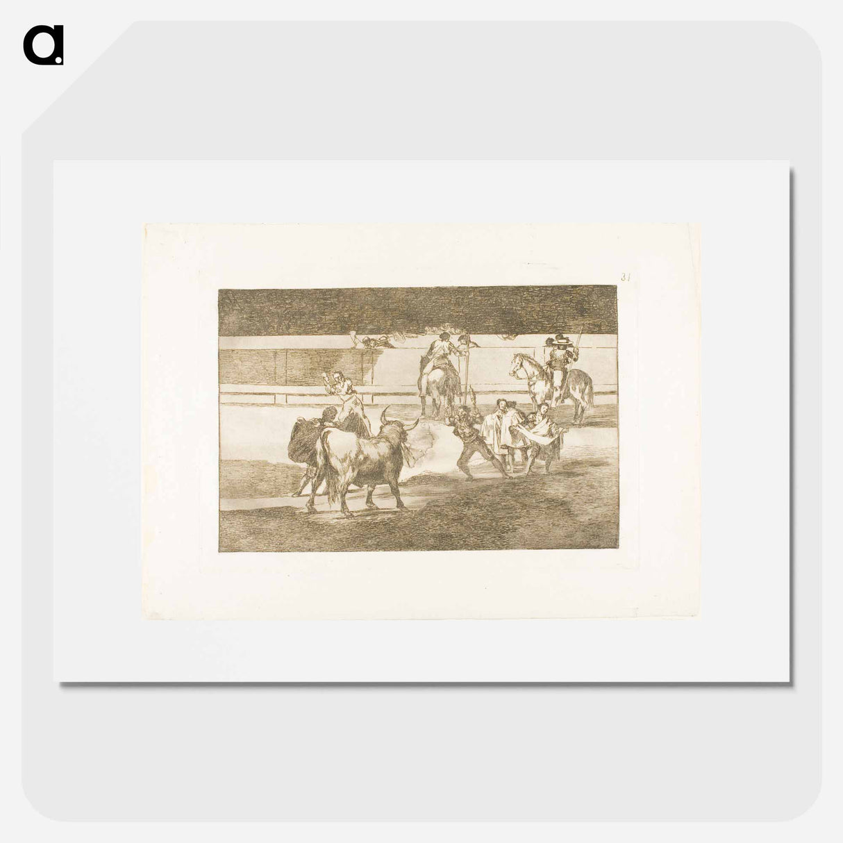Banderillas with firecrackers - Francisco de Goya Poster.