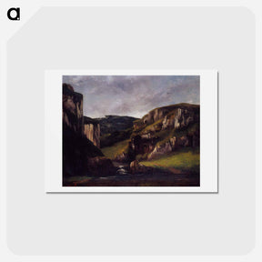 アートポストカード-Cliffs near Ornans - ギュスターヴ クールベ Postcard.