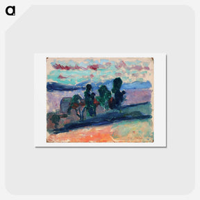 アートポストカード-Paysage De Saint Tropez Au Crépuscule - アンリ マティス Postcard.