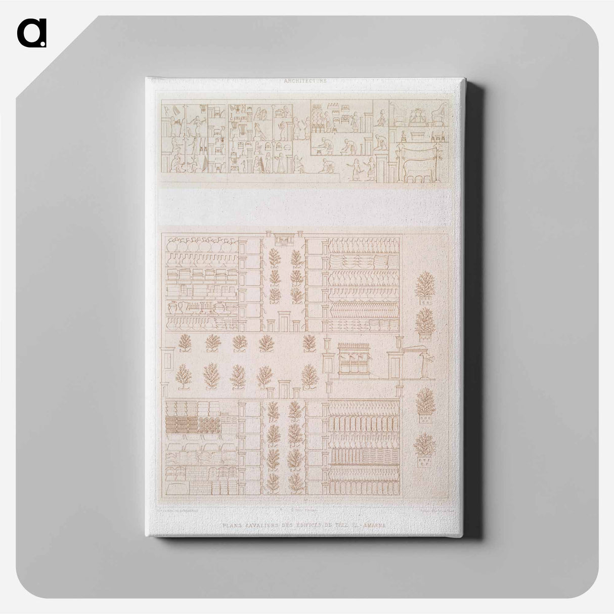 アートパネル-Tell el-Amarna Buildings Plan
 - エジプト美術史 Canvas.