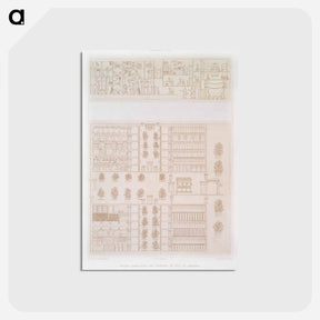 アートポストカード-Tell el-Amarna Buildings Plan
 - エジプト美術史 Postcard.