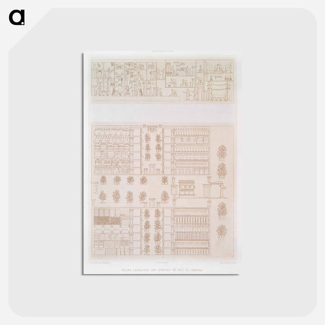 アートポストカード-Tell el-Amarna Buildings Plan
 - エジプト美術史 Postcard.