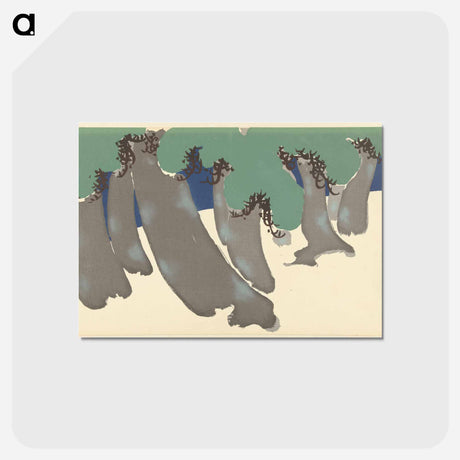 アートポストカード-Fabric Designs by Kamisaka Sekka - 神坂 雪佳 Postcard.