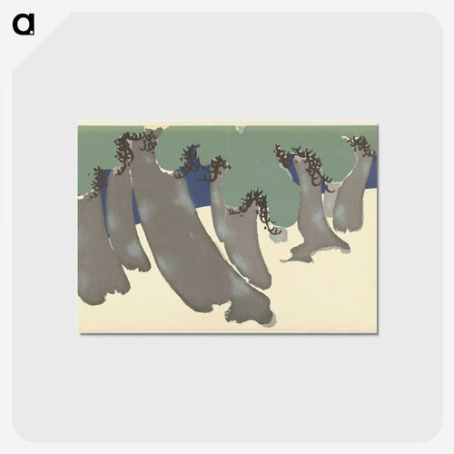 木立 - 神坂 雪佳 Postcard.