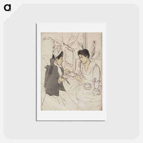 アートポストカード-Afternoon Tea Party - メアリー カサット Postcard.