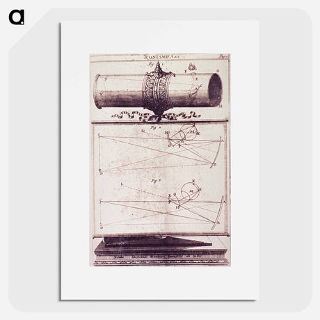 アートポスター-Telescope and Diagrams of Light Reflection
 - 国立医学図書館 Poster.