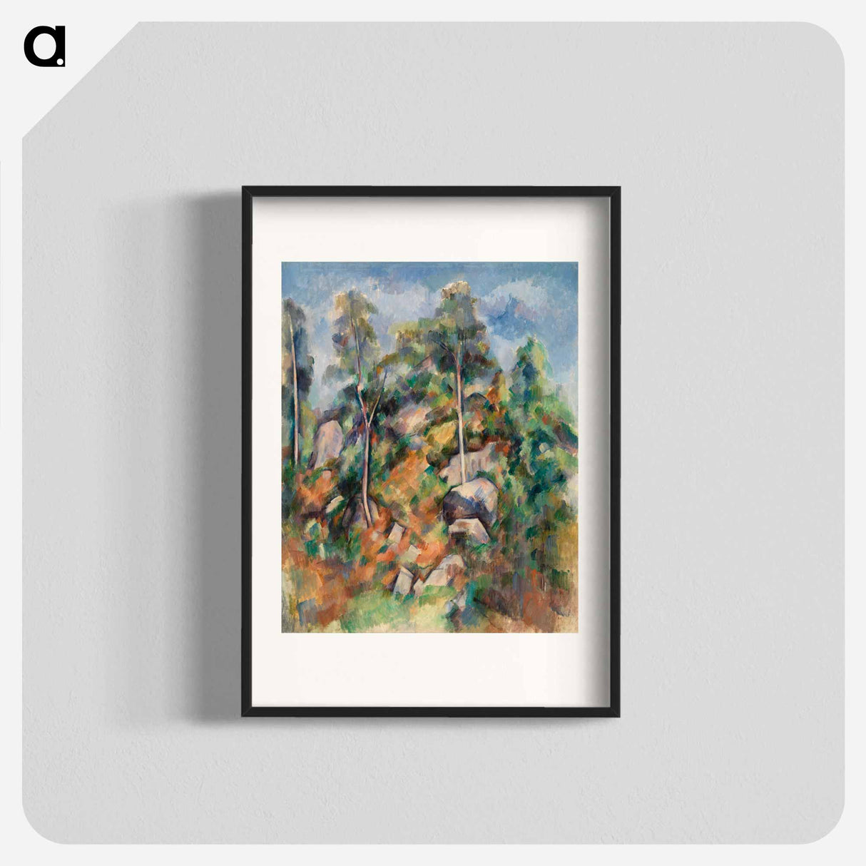 Rocks and Trees - Paul Cezanne Poster.