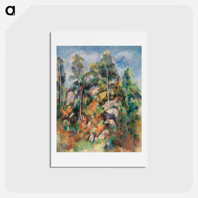 アートポストカード-Rocks and Trees - ポール セザンヌ Postcard.
