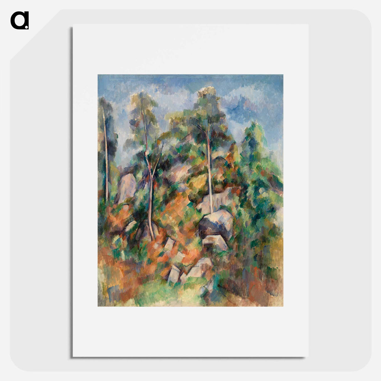 Rocks and Trees - Paul Cezanne Poster.