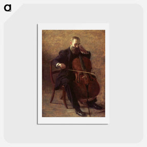 アートポストカード-The Cello Player - トーマス エイキンズ Postcard.