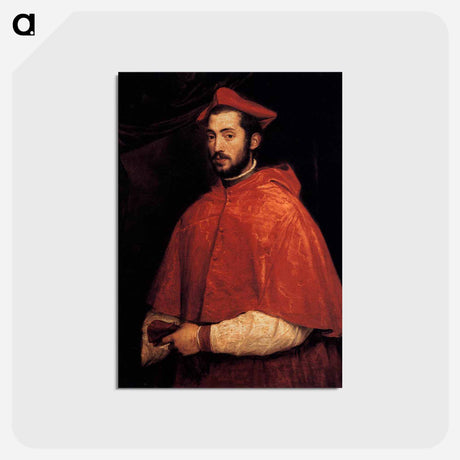 アートポストカード-Cardinal Alessandro Farnese - ティツィアーノ ヴェチェッリオ Postcard.
