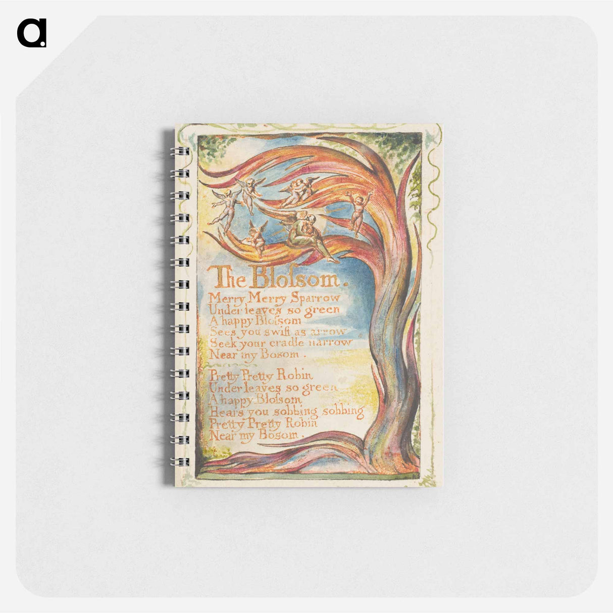 アートメモ帳-Songs of Innocence and of Experience: The Blossom: Merry Merry Sparrow - ウィリアム ブレイク Memo.