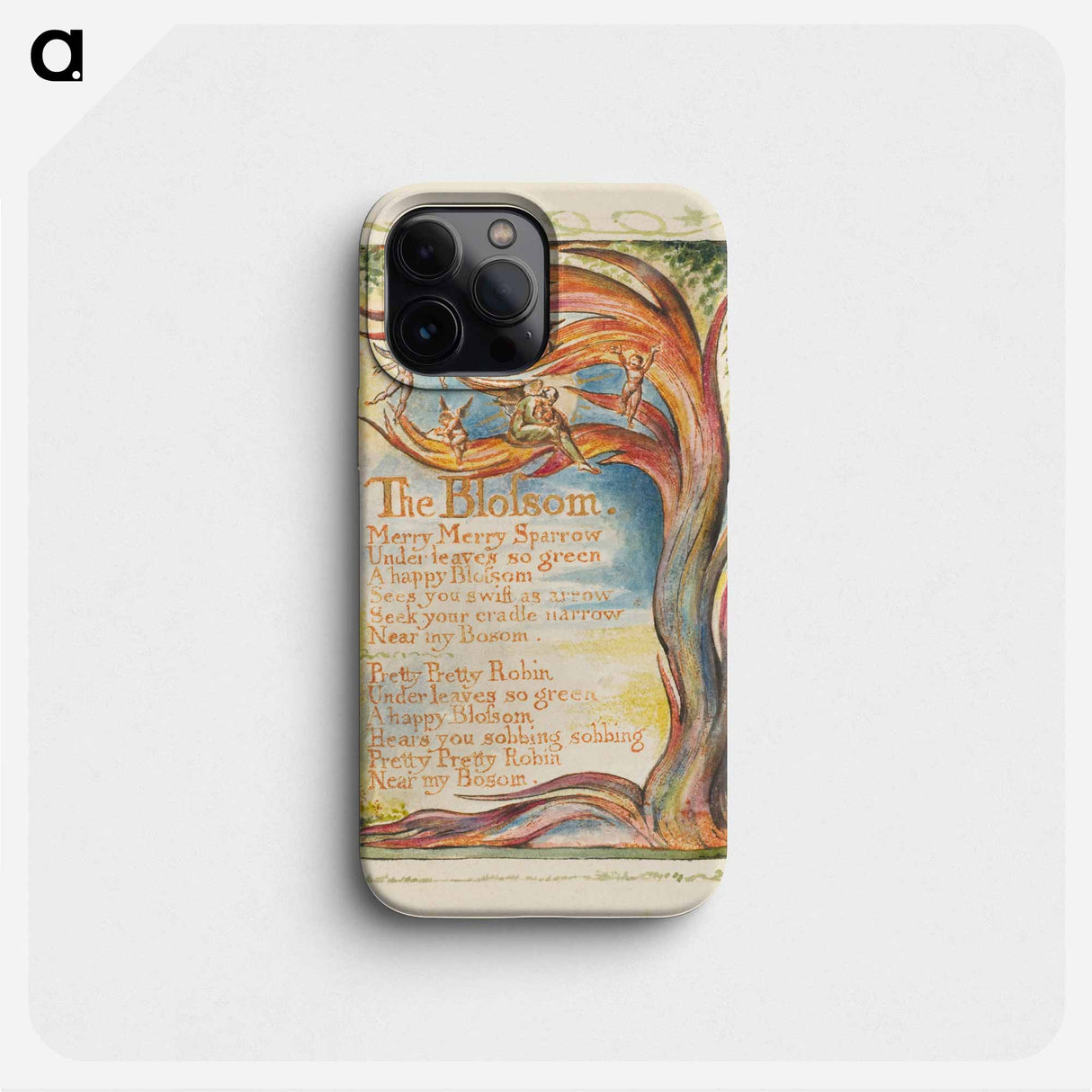 Songs of Innocence and of Experience: The Blossom: Merry Merry Sparrow - ウィリアム ブレイク Phone Case.