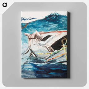 アートパネル-Study for The Gulf Stream - ウィンスロー ホーマー Canvas.