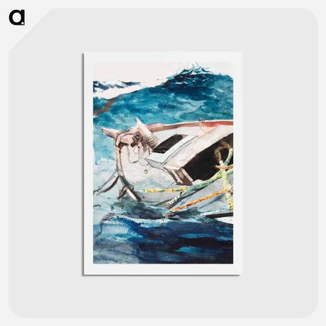 アートポストカード-Study for The Gulf Stream - ウィンスロー ホーマー Postcard.