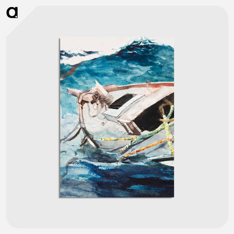 アートポストカード-Study for The Gulf Stream - ウィンスロー ホーマー Postcard.