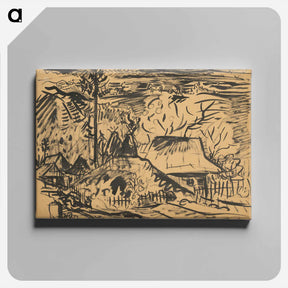 アートパネル-A scene from orava - アーノルド ピーター ワイズ クビンチャン Canvas.